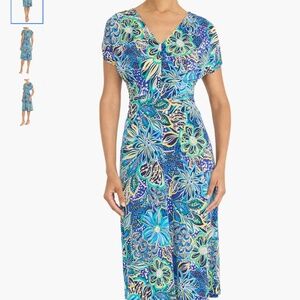 Maggy London Pleated Bodice Midi Dress, size 16, $128